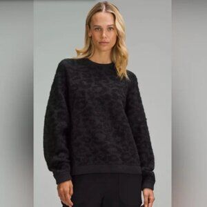 NWT Lululemon Leopard Animal Print Wool-Blend Jacquard Sweater XS